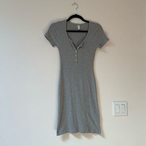 Medium gray American apparel fitted dress
